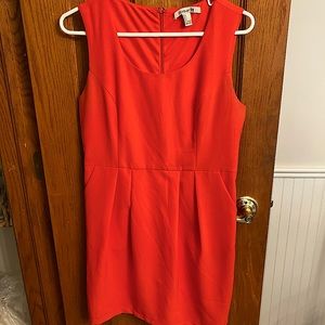 Coral Fitted Dress